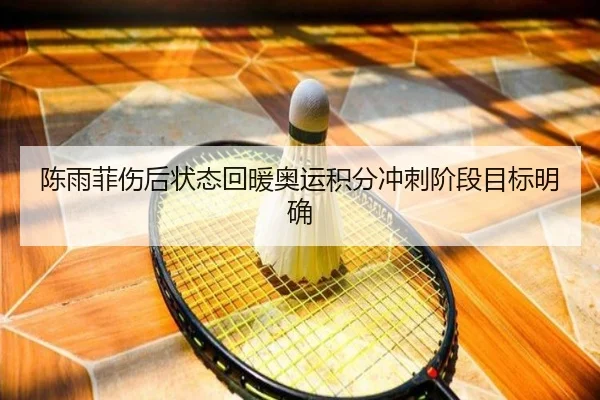 陈雨菲伤后状态回暖奥运积分冲刺阶段目标明确